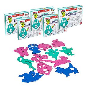 5Un Brinquedo Aprenda a Desenhar e Colorir 12 Moldes