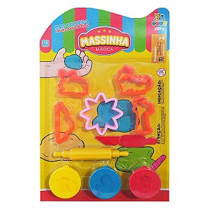 Brinquedo Massinhas + Moldes Massinha Mágica - JR Toys