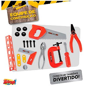 Brinquedo Equipe construção Ferramentas 18 Peças S/ CAIXA