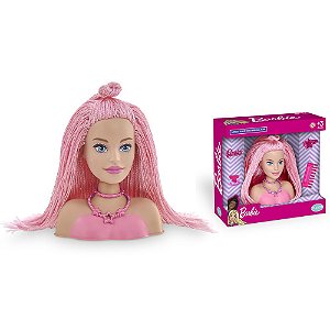 Barbie Mini Styling Head Special Hair Rosa Cabelo de tricô