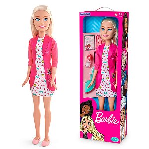 Brinquedo Barbie Large Doll Veterinária 68cm c/ Acessórios