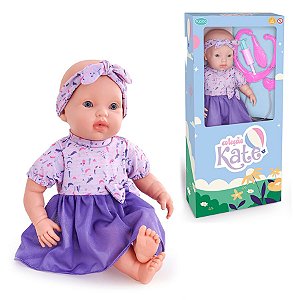 Brinquedo Boneca Kate Dodói em Pé c/ Acessórios Lilás