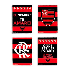 Quadros Decorativos Flamengo Festas 4Un - Festcolor