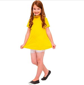 Fantasia Infantil Vestido Magali Clássico Amarelo