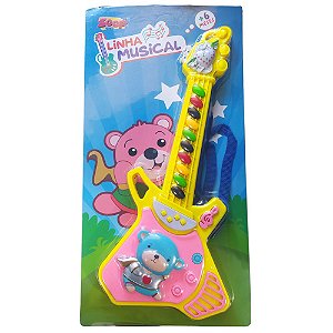 Guitarra Linha Musical Amarelo Ursinho Com Alça - Zoop Toys