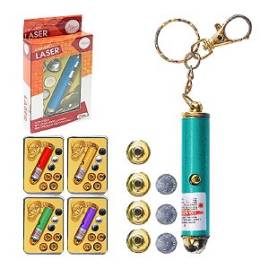 10Un Chaveiro laser 6,2cm com 4 Pontas Brinquedo para Gato