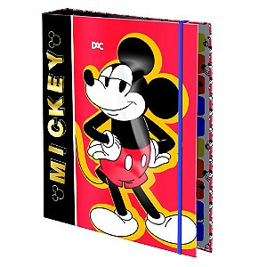 Fichário Colegial Elástico Mickey Disney 48 folhas DAC 4191