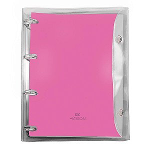 Fichário em PVC Vision Rosa – DAC – 3992