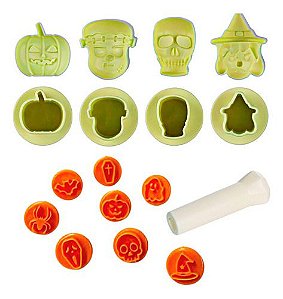 Kit Ejetor MAX e carimbo Halloween Confeitaria Docinhos