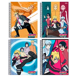 Caderno Brochura Naruto Shippuden 80F 1 Matéria Grande - Shop Macrozao