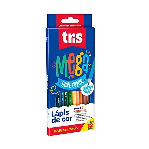 Lápis De Cor Mega Soft Color 12 Cores Core Vibrantes - Tris