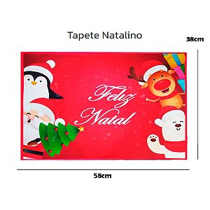 Tapete Natalino p/ Porta Decoração Natal 58x38cm MOD 7