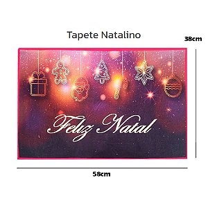 Tapete Natalino p/ Porta Decoração Natal 58x38cm MOD 9