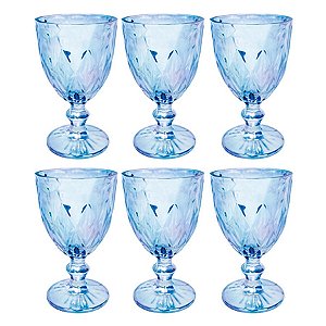 Jogo de Taças Blue Milbali 320ml - 6 Unidades