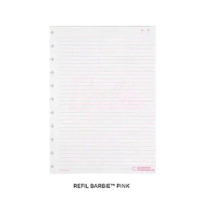 Refil Pautado Barbie Pink Médio 50Fls - Caderno Inteligente