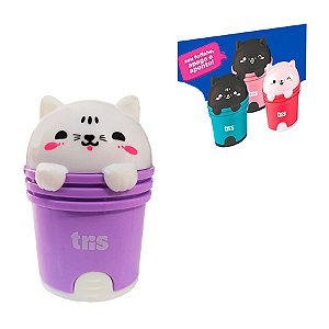 Apontador Duplo Com Borracha Kitty - Lilás