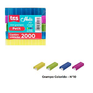 Grampos Colorido Mini 4 Cores - N°10 2000Un
