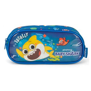 Estojo Escolar Baby Shark Azul - Luxcel