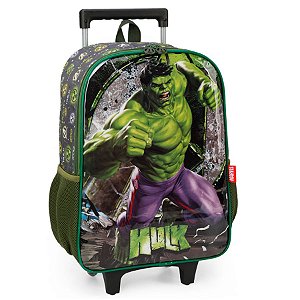 Mochila de Rodinhas Hulk Marvel Verde - Luxcel