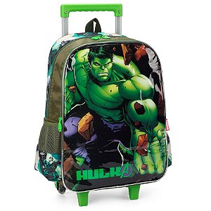 Mochila de Rodinhas Hulk Avengers Verde - Luxcel