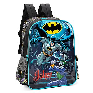 Mochila de Costas Escolar Batman e Coringa Preto - Luxcel