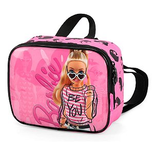 Lancheira Térmica Barbie Óculos Rosa Escolar - Luxcel