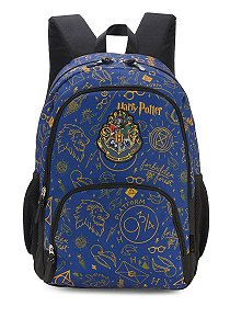 Mochila de Costas Harry Potter c/ bolso Notebook - Azul