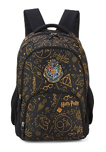 Mochila de Costas Harry Potter c/ bolso Notebook - Preto
