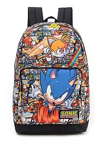 Mochila de Costas Sonic Comic Collection Laranja - Luxcel