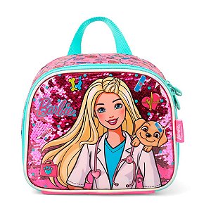 Lancheira Térmica Barbie e Pet c/ Paete Pink - Luxcel