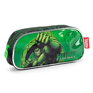 Estojo Escolar Hulk Avengers Preto Mão Preto - Luxcel