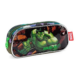 Estojo Escolar Hulk Avengers Forte Verde - Luxcel
