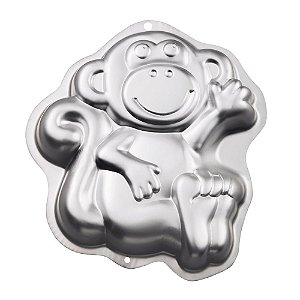 Forma de Aluminio Monkey Macaquinho 3D Bolos e Confeitaria