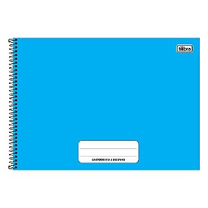 Caderno Cartografia e Desenho Pepper Azul 80 folhas