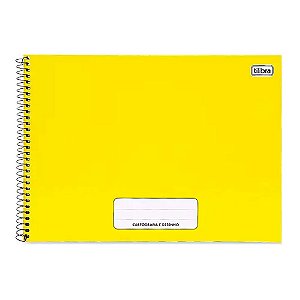 Caderno Cartografia e Desenho Pepper Amarelo 80 folhas