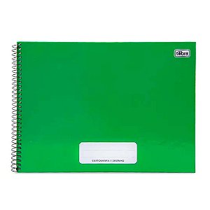 Caderno Cartografia e Desenho Pepper Verde 80 folhas