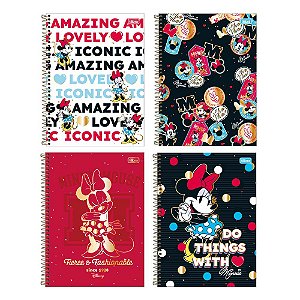 Caderno Espiral Minnie Mouse 1 Matéria 80 Folhas - Tilibra