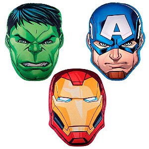 Kit Almofadas Hulk Homem de Ferro Capitao America Vingadores