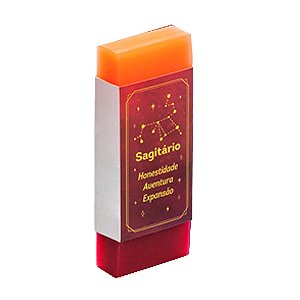 Borracha Signo Sagitário c/ Degrade Frases Vermelho - Tris