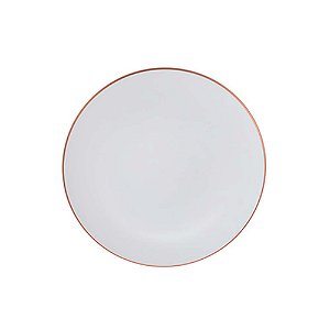 Prato de Sobremesa Branco com Fio Rose 19cm 6Un