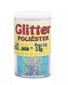 Glitter Poliéster Citrico 3,5g Azul - 1un
