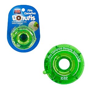 Fita Corretiva Donuts Verde Escolar 5mmx6M - KAZ
