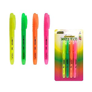 Kit Canetas Marca Texto Cores 4Un- GATTE