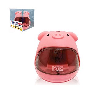 Apontador Automático de Mesa Porquinho Rosa 9cm - KAZ