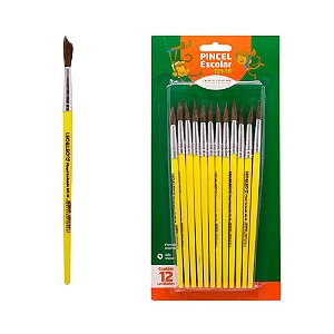 Pincel Redondo Escolar P/ Pinturas Com 12Un 121-16