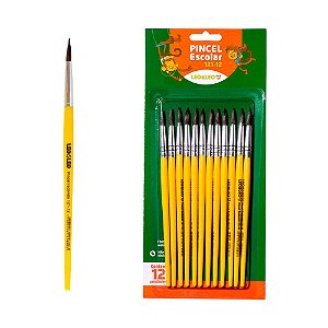 Pincel Redondo Escolar P/ Pinturas Com 12Un 121-12