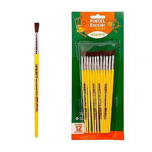 Pincel Redondo Escolar P/ Pinturas Com 12Un 815-04