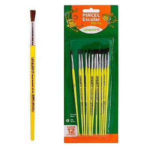 Pincel Redondo Escolar P/ Pinturas Com 12Un 815-14