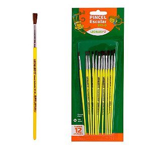 Pincel Redondo Escolar P/ Pinturas Com 12Un 815-02
