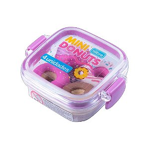 Borracha Lancheira Donuts – Com 4 Un Coloridas - TILIBRA